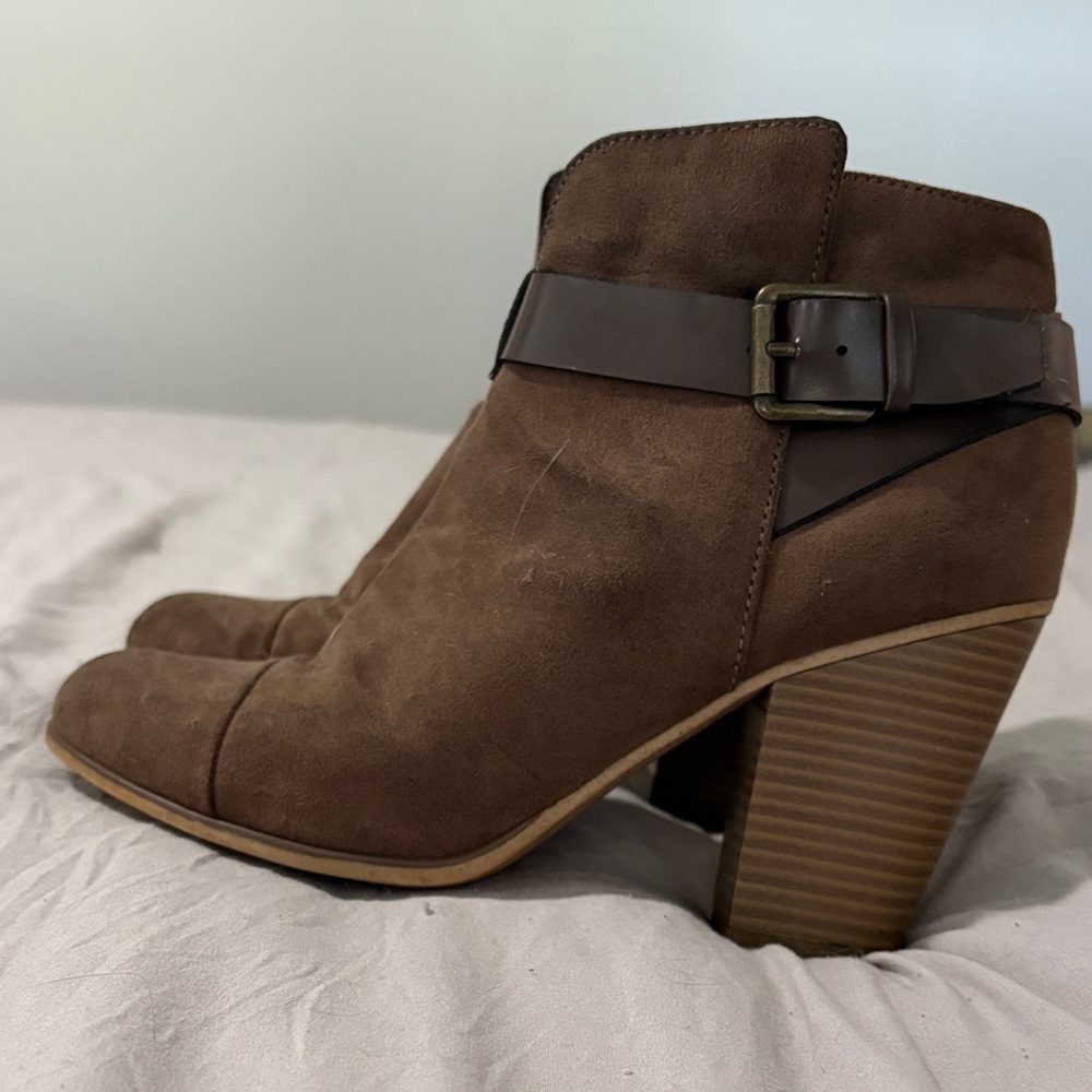 Brown Suede Ankle Boots